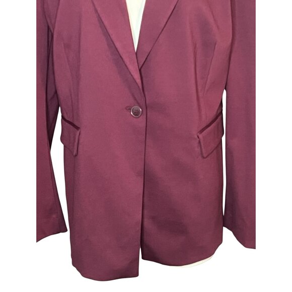 Lane Bryant burgundy red one button suit blazer size 24W NWT - Picture 6 of 16